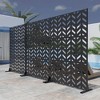 PexFix Outdoor Metal Privacy Screen Garden Fence Arrow Pattern Wall Applique - 4 of 4