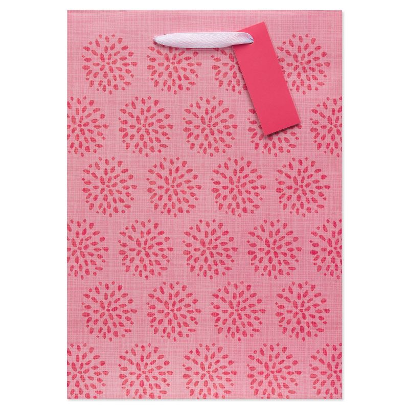 Medium Gift Bag Two-Toned Floral Pattern Pink, 3 of 5