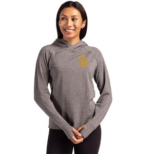 San Diego Padres Cutter & Buck Adapt Knit Recycled Womens Heathered Hooded Pullover - 1 of 1