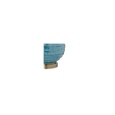 Sky Blue Ceramic Table Lamp with Linen Shade