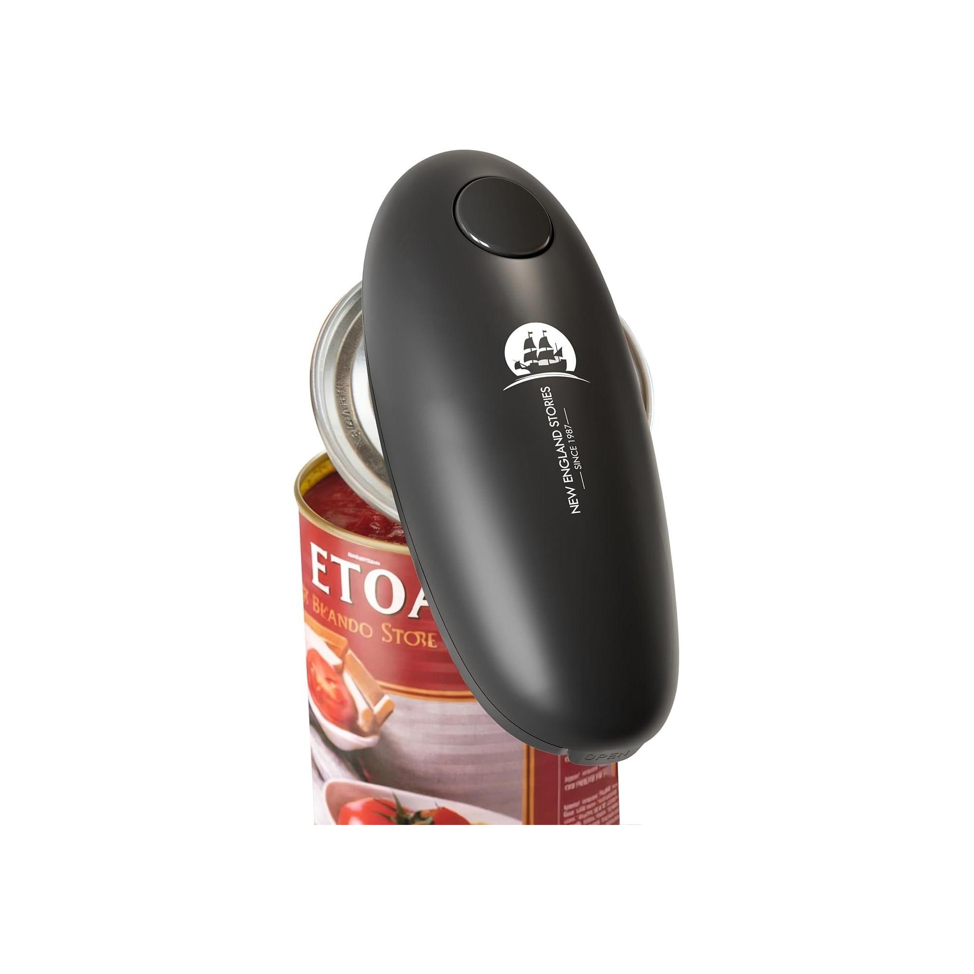 Electric Can Opener - Battery Powered, Smooth Edge, Hands-Free Design for Easy Use