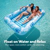 Pool Tanning Pool Floats Inflatable Adult Float Pool Outdoor Tanning Pool Tanning Bed Extra Large with 2 Drink Holders Pool Lounger - 2 of 4