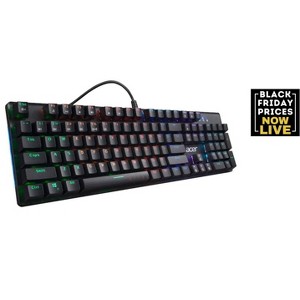 Acer Nitro Gen 2 Wired Gaming Keyboard w/RGB lighting, 100% anti-ghosting, mechanical axis, ergonomic arc keycaps, and embedded multimedia keys - 1 of 4