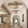 Dewdrop Rustic Semi Flush Mount Light Fixture, Natural Jute Ceiling Light for Bedroom Kitchen Hallway - 4 of 4