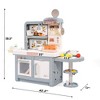MOVSSOU Kids Kitchen Play Set of 49 Pcs Pretend Play Kitchen Toy Set Lights Sounds Gray - 2 of 4