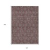 Merlot Gray And Taupe Floral Washable Indoor Outdoor Area Rug - 3 of 4