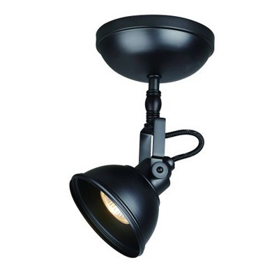 4.72" 1-Light Metal Ceiling Spotlight Black - Cresswell Lighting