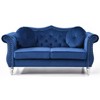 TiramisuBest Stylish Navy Blue Loveseat, Modern Upholstered Sofa Perfect for Contemporary Homes - 4 of 4