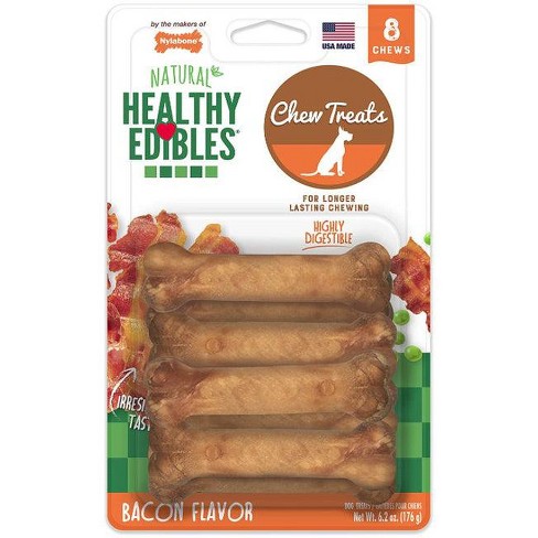 Nylabone Healthy Edibles Dog Chews Bacon Flavor 8 Chews Target