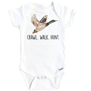 Duck Hunting Crawl Onesie® Baby Boy Girl Clothes Infant Bodysuit Funny Cute Newborn GS1 - 1 of 3