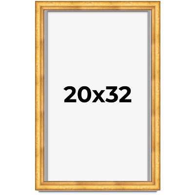PosterPalooza | Shadow Box 1.75" Deep Gold Picture Frame - UV Acrylic, Foam Board Backing, Hanging Hardware