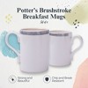 Portmeirion Potter's 9oz Brushstroke Breakfast Mug, Set of 4, Elegant Earthenware Tea Mugs with Handle, Ideal Gift for Coffee Lovers - Grey - 2 of 4