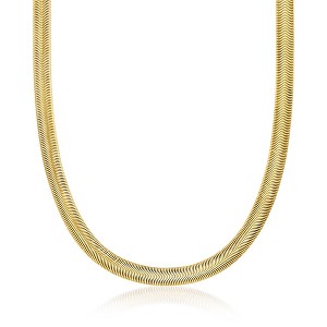 Ross-Simons Italian 8mm 14kt Yellow Gold-Plated Snake-Chain Necklace Size 18 - 1 of 3