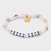 Little Words Project Teach Love Beaded Bracelet - White/Pink/Gold - 3 of 4