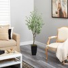 Nearly Natural 64-in Eucalyptus Artificial Tree in Black Metal Planter - 4 of 4