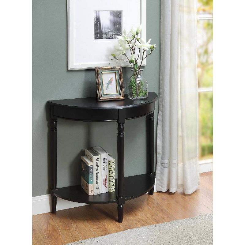 Breighton Home Provencal Countryside Semi-Circular Entryway Table with Lower Shelf, 2 of 5