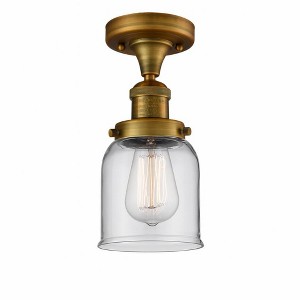 Bell - 1 Light Semi-Flush Mount In Industrial Style-9 Inches Tall and 5 Inches Wide - 1 of 1