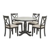NicBex Round Dining Table Set with Solid Wood Kitchen Table Set with 4 Upholstered Chairs with Backrest for Kitchen, Dining Room, Restaurant - 4 of 4