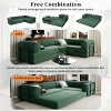 L-Shaped Modular Corduroy Sofa Bed with Iron Frame, Sectional Couch for Apartment or Living Room-Maison Boucle - 2 of 4
