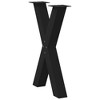 vidaXL Dining Table Legs X-Shaped 2 pcs Black Powder-Coated Steel 60x72-73 cm Adjustable for Living Room/Dining Room - 4 of 4