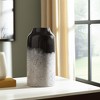 HomeRoots 10" Black And Gray Abstract Glass Cylinder Table Vase - 2 of 4