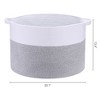 REGALWOVEN Woven Shelf Closet Storage Basket for Blankets Clothes Shoes with Handles - 2 of 4