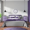 Sorbus Nightstand with 2 Drawers - Steel Frame, Wood Top & Easy Pull Fabric Bins - Great for Home, Bedroom, Office & College Dorm (2 Pack) - 2 of 4