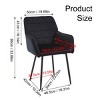 INFURNIC Dining Chairs Set of 2 Upholstered Kitchen Chairs with Armrests Easy to Assemble and Clean for Living Room, Black, 21.65"*22.83"*33.46" - 3 of 4
