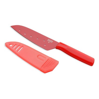 Kuhn Rikon Colori Red 5 Inch Santoku Knife