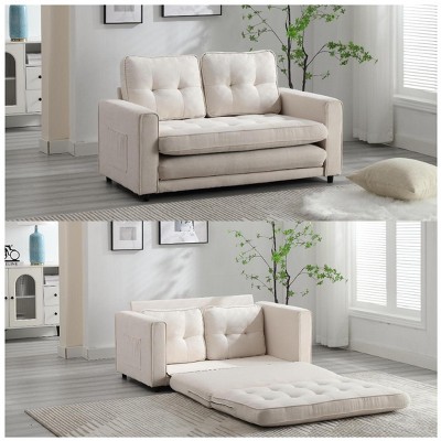 3 Fold Sofa,Convertible Futon Couch sleeper sofabed,Space saving loveseat,Pull Out Couch Bed for Living Room