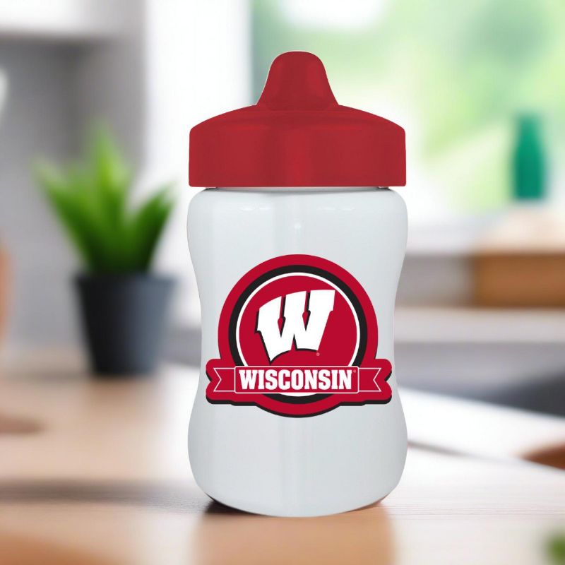 BabyFanatic Toddler and Baby Unisex Sippy Cup - NCAA Wisconsin Badgers, 4 of 5