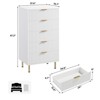 5/6 Drawer Fluted Dresser for Bedroom, Modern Chest of Drawers with Deep Storage and Wide Top, Wooden Organizer for Living Room, Hallway - 2 of 4