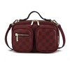 MKF Collection Jolene Vegan Leather Multi Pocket Crossbody Bag by Mia K- Burgundy - 2 of 4