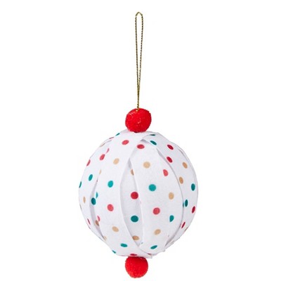 The Lakeside Collection Sets of 2 Patterned Paper Ball Ornaments