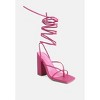 Pole Dance Lace Up Block Heel Women Sandals - 4 of 4