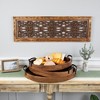 Northlight Acacia Wood Trays with Metal Handles - Set of 3 - 21.75" - 3 of 4