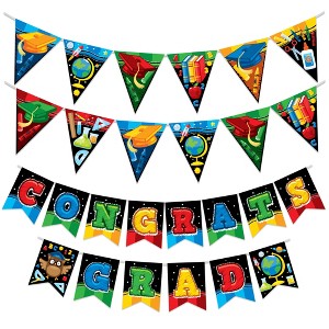 Treasures Gifted Kindergarten Graduation Banner & Pennants Kit - Kindergarten Graduation Party Decorations - 1 of 1