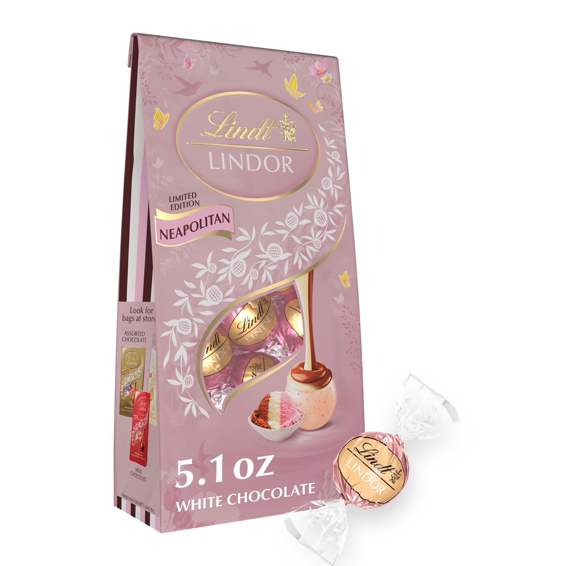 LINDOR Neapolitan Chocolate Bag - 5.1oz