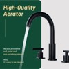 Cobbe 3-Hole 8-Inch Widespread Bathroom Faucet Two-Handle Bathroom Sink Faucet with Pop-Up Drain Matte Black - 4 of 4