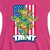 Girls' - Teenage Mutant Ninja Turtles - USA Turtles Fit & Flair Cap Sleeve Dress - 2 of 2