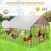 Metal Chicken Coop with Waterproof Cover, Chicken Run Pen for Yard, Outdoor Portable Hen House, Large Animal Cage with Doors for Duck Rabbit Hen - 2 of 4