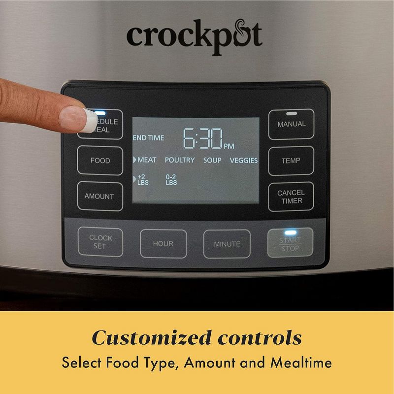 Crock-Pot Programmable 6-Quart Stainless Steel Slow Cooker with MyTime Technology, 2 of 8