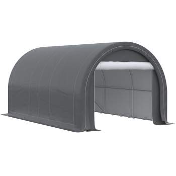 Outsunny 10' x 16' Carport / Storage Tent, Anti-UV PE Portable Garage for Car, Truck, Boat, Motorcycle, Bike, Garden Tools, Outdoor Work