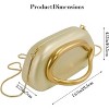 PU Leather Purses for Women Formal, Evening Bag with Detachable Chain and Trendy Metal Handle for Formal Events Dinners Weddings Parties - 4 of 4