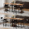 2-Person Counter Height Dining Set with Storage Shelves and Upholstered Chairs - 4 of 4
