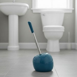 Evideco French Home Goods Elegant Toilet Brush Set with Stainless Steel Handle - Durable Dolomite Holder - Modern Bathroom Accessory - 1 of 4