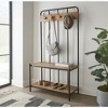 TiramisuBest White Hall Tree: Equipped with Coat Rack for Easy Hanging, Ample Storage for Organization, and a Sitting Bench for Added Comfort! - 2 of 4