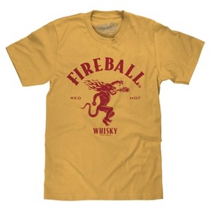 Tee Luv Fireball Whisky Red Hot Dragon Logo T-Shirt - 1 of 2