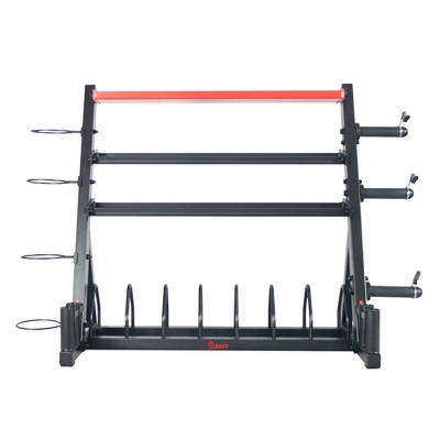 Black Multi-Weight Storage Rack Stand for Home Gym