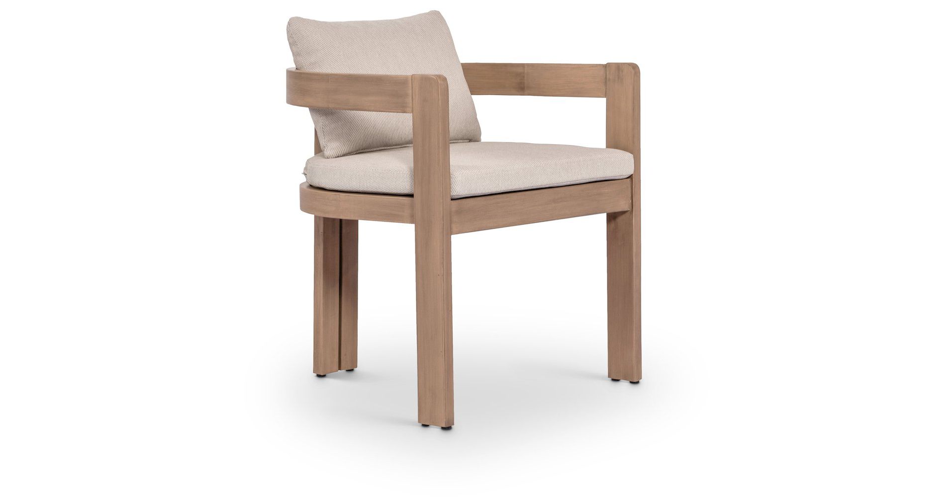 Meridian Furniture,Newport Beige Water Resistant Fabric Upholstered Outdoor Patio Dining Chair